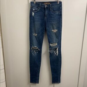 Joe's Jeans The Icon Skinny Dark Blue Distressed Skinny Jeans